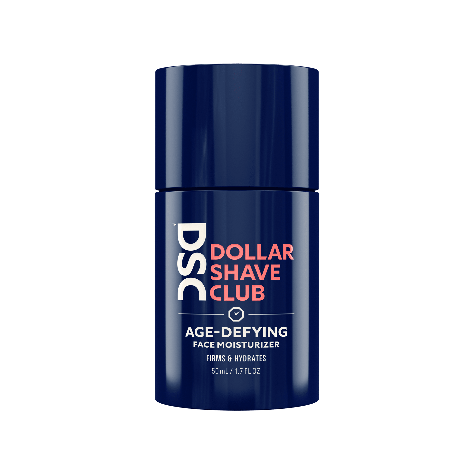 Dollar Shave Club Age Defying Face Moisturizer against blank backdrop.