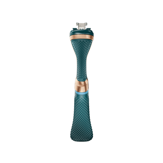 Dollar Shave Club body Shaver Handle product image with blank backdrop.