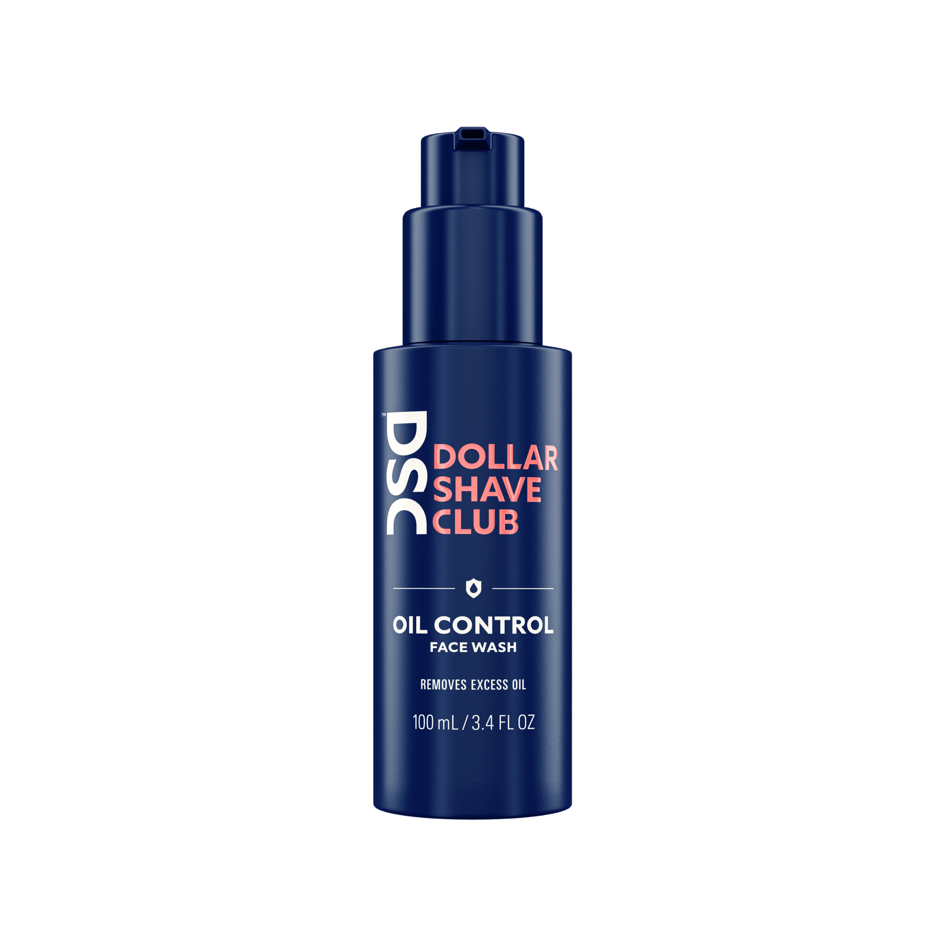 Dollar Shave Club Oil Control Face Wash against blank backdrop.